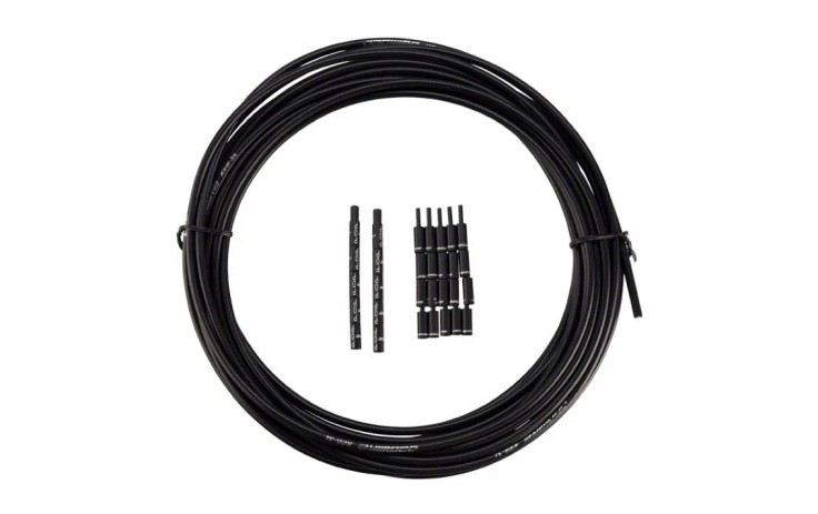 Jagwire Compresionless KEB - Slick Lube Stabdžių šarvas 5 mm x 10 m, juodas, su antgaliukais