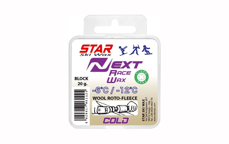 Star Ski Wax Next Cold Block Vaškas slidėms Befluoris, kietas, 20 g, -6° -12°C