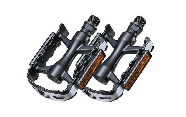 Union SP-600 Pedalai Plaforma: 102 x 78 mm, aliuminė, su atšvaitais. Ašis: 14.3 mm, boro plienas