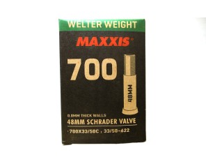 Maxxis 700 x 33/50C; 28/29 x 1.30/2.00 Schrader 48 mm Kamera dviračiui 33/50-622, Welterweight, 130 g