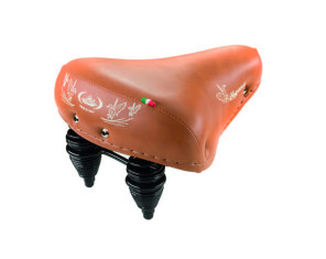 Selle Monte Grappa Laguna Balnelis 270 x 225 mm, su dvigubomis spyruoklėmis ir laikikliu, rudas
