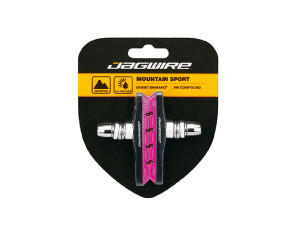 Jagwire Mountain Sport Stabdžių trinkelės V-brake 62 mm, įvairioms oro sąlygoms, rožinės