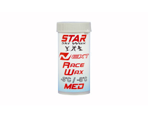 Star Ski Wax Next Med Vaškas slidėms Befluoriai milteliai, 28 g,  -3° -8°C