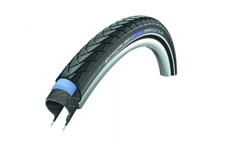 Schwalbe 28 x 1.50 Marathon Plus Padanga dviračiui 40-622, Performance Line, apsauga nuo pradūrimo SmartGuard, atspindinti juosta, gumos mišinys Endurance, 960 g, 85 PSI, 67 TPI