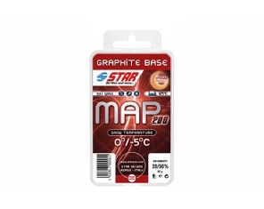 Star Ski Wax MAP200 Vaškas slidėms, bazinis su grafito mikrogranulėmis, 60 g, 0° -5° C