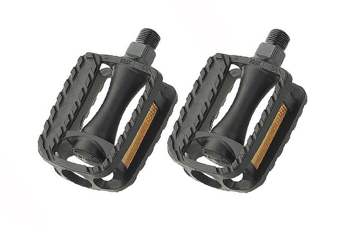 Union SP-698K Pedalai vaikiški 85 x 66 x 27 mm,  plastikiniai, su atšvaitais, 12.7 mm plieninė ašis