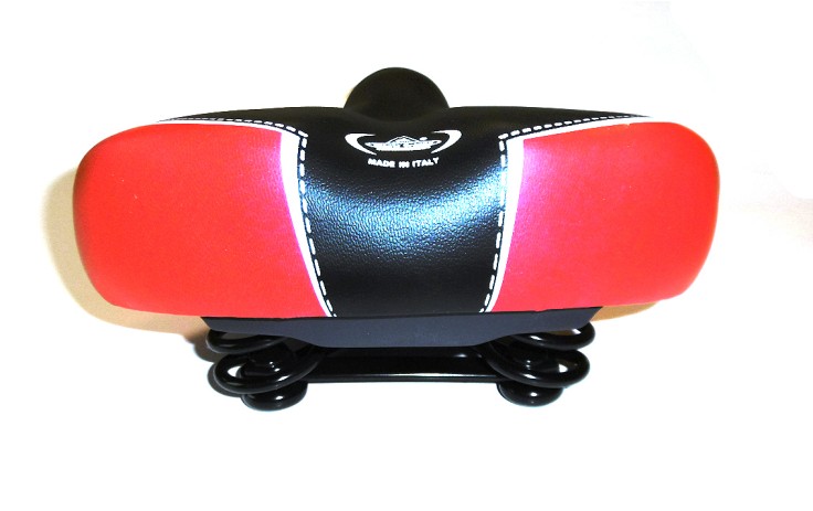 Selle Monte Grappa America Balnelis 265 x 215 mm, su spyruoklėmis, juodas raudonas