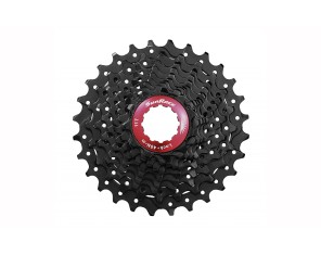 SunRace CSRX0 Žvaigždžių blokas galinis 10 pavarų, 11-25T, kasetė, alu spider, 236 g