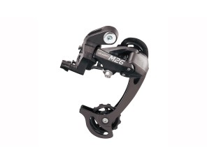 microSHIFT RD-M26L Long Cage Perjungėjas galinis 7-8 pavarų. Max cog 28-36T, capacity 45T. Suderinamas su Shimano ir microSHIFT sistemomis