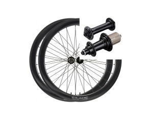 Duke Baccara 48C Rim Brake / Bitex JB Shimano 11S Ratų komplektas 700C 9 x 100 mm 10 x 130 mm QR, Bitex J-bend 20/24H stebulės, Shimano Road 11 pavarų terkšlė, Rim-Brake, Sapim CX-Ray stipinai. Duke Baccara 48C anglies pluošto bekameriniai ratlankiai. Rat
