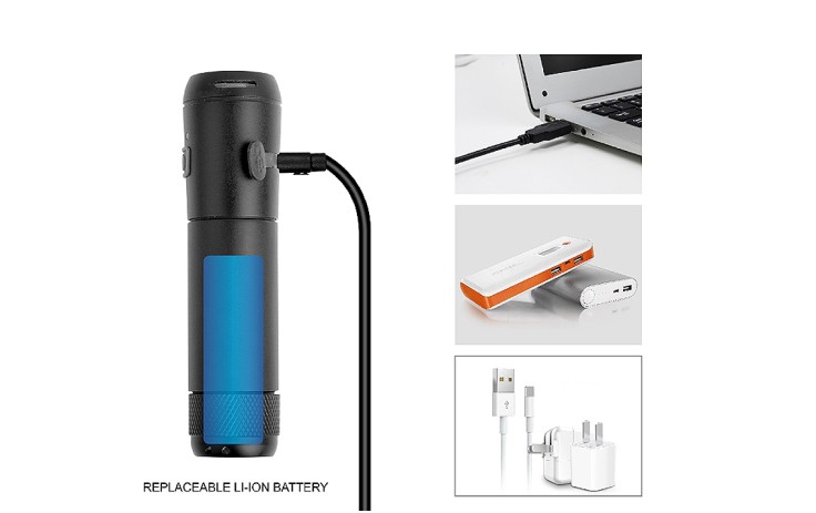 Briviga LW-F800 Žibintas priekinis 1 šviestukas, 900 lm, 4 funkcijos, 2600mAh Li-ion USB akumuliatorius, USB-C jungtis, švietimo trukmė 3-5 val, įkrovos trukmė 3 val, 140 g, automatinis energijos taupymas, švietimo atminties funkcija, atsparus vandeniui I
