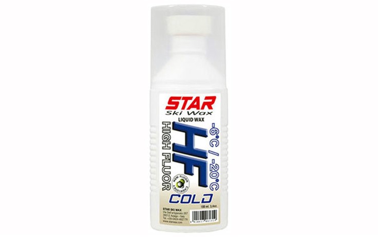 Star Ski Wax HF Warm Vaškas slidėms, skystas 100 ml, 0° -5°C, daug fluoro turintis vaškas sukurtas lenktynėms, naudojami mažai toksiški alkoholiai užtikrina greitą išgaravimą, o tai leidžia greitai bei švariai vaškuoti, šlapiam ir tirpstančiam sniegui, ke