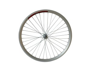 Shining A-320 NUT Ratas priekinis 26 559 x 19, 9 x 100 mm su veržlėmis, be QR, Chosen stebulė, 36H, V-Brake, aliuminis dvigubas ratlankis, sidabrinis