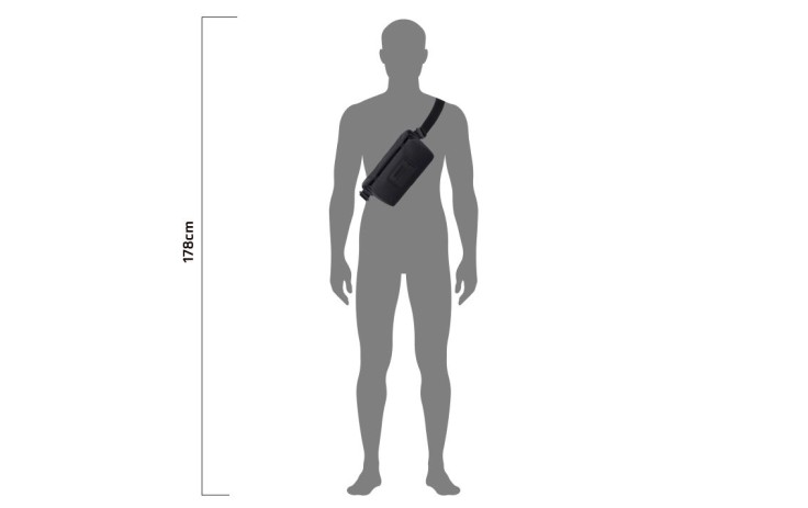 Krepšys Ortlieb Sling-Bag Metrosphere Black Embossed