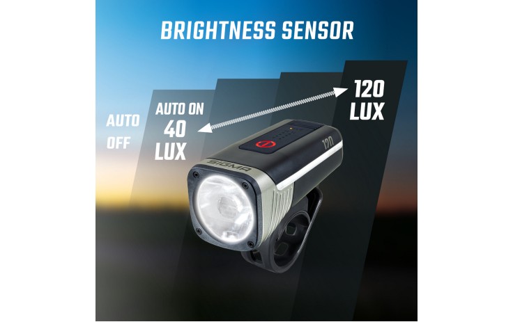 Priekinė lempa Sigma Aura 120 Link USB