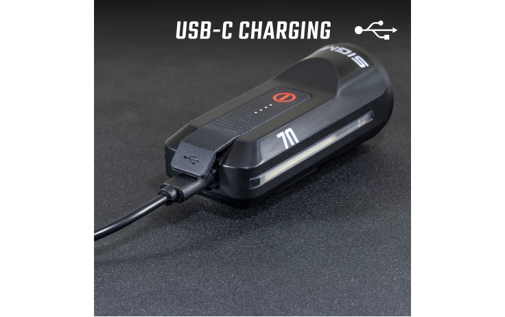 Priekinė lempa Sigma Aura 70 USB