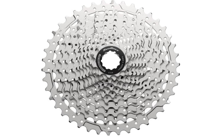 Galinis žvaigždžių blokas SunRace CSRZ800 Gravel HG-M/L 12-speed metallic