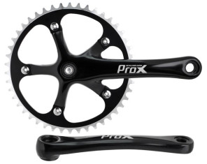 Priekinis žvaigždžių blokas ProX Fix Bike Alu 1-speed 46T 170mm black