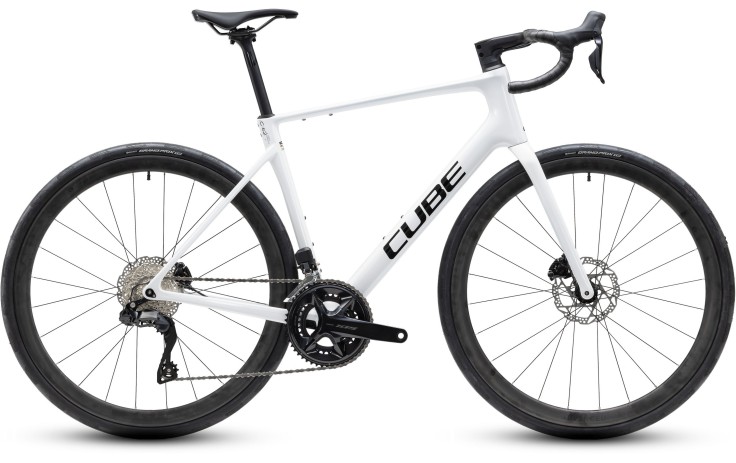 Dviratis Cube Attain C:62 SLX metallicwhite'n'black 2027
