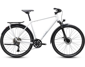 Dviratis Cube Kathmandu Pro metallicwhite'n'chrome 2027 Dviratis Cube Kathmandu Pro metallicwhite'n'chrome 2027