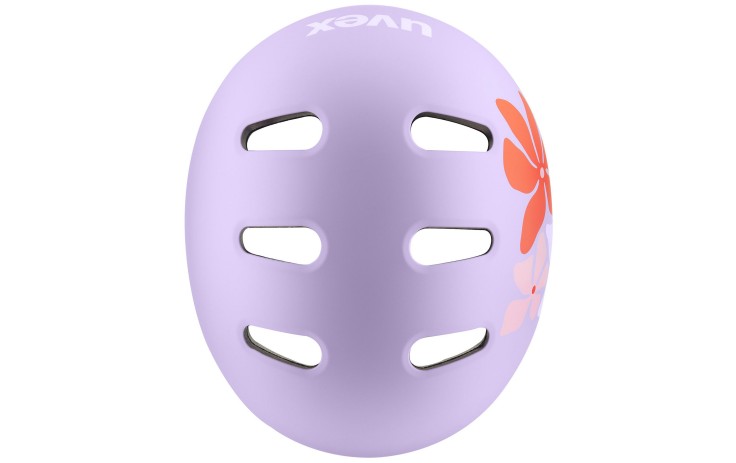Šalmas Uvex kid 4 style flower lilac matt