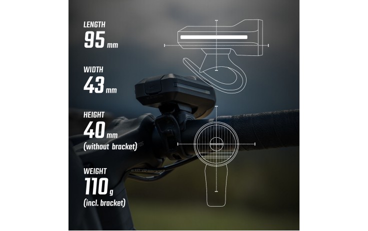 Priekinė lempa Sigma Aura 70 USB