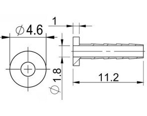Diskinių stabdžių žarnelės tvirtinimo elementas Prox for Shimano 2.1mm (50pcs.)