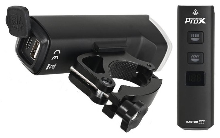 Priekinė lempa ProX Kastor III Powerbank 3xCREE XP-G3 1500Lm USB