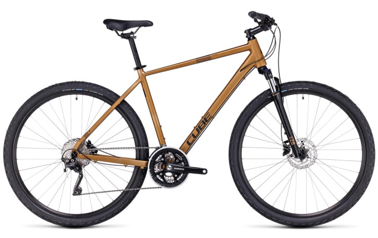 Dviratis Cube Nature Pro gold'n'black