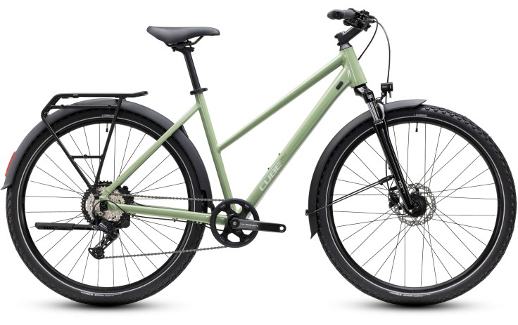 Dviratis Cube Nature ONE FE Trapeze almondgreen'green 2027