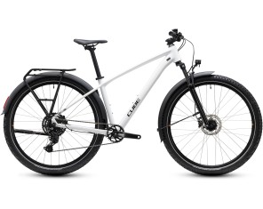 Dviratis Cube Aim ONE FE 27.5 metallicwhite'n'black 2027 Dviratis Cube Aim ONE FE 27.5 metallicwhite'n'black 2027