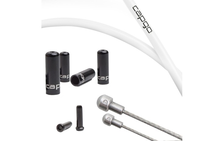 Stabdžių troselių komplektas Capgo BL stainless PTFE for Shimano/Sram Road white