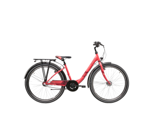 Youth bicycle S´COOL Wave Steel LTD, 26 coral/red