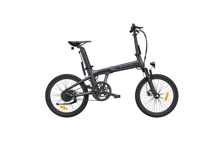 Folding electric bicycle ADO A20S AIR with front suspension, gray