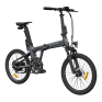 Folding electric bicycle ADO A20S AIR with front suspension, gray